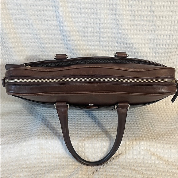 Coach Men's Dual-Tone Leather Briefcase - Picture 7 of 14